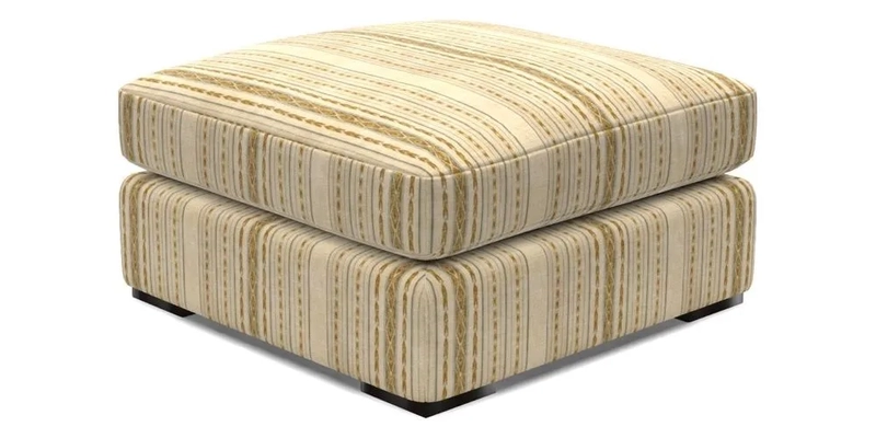 Stockbridge Combi Footstool in Two Tone Plain Biscuit