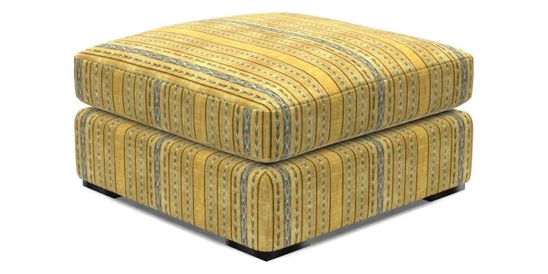 Stockbridge Combi Footstool in Two Tone Plain Biscuit