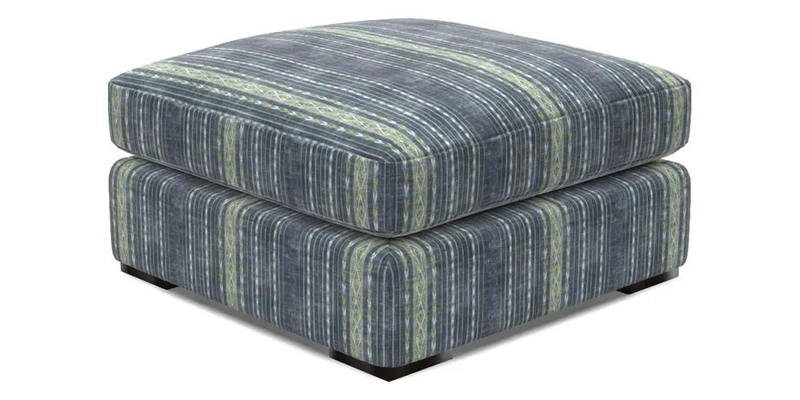 Stockbridge Combi Footstool in Two Tone Plain Biscuit