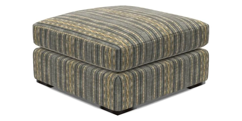 Stockbridge Combi Footstool in Two Tone Plain Biscuit