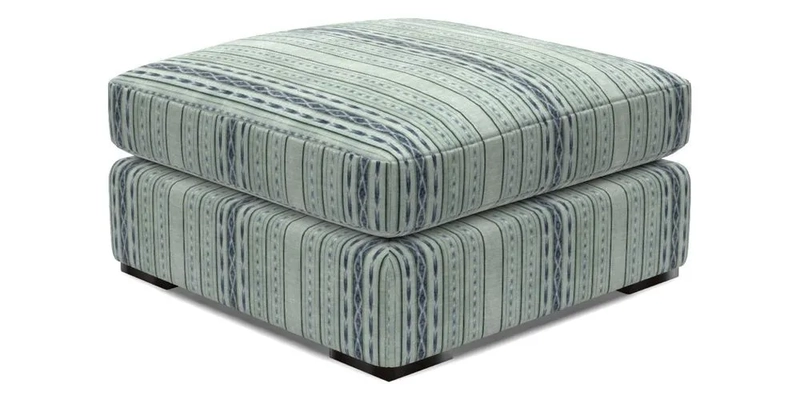 Stockbridge Combi Footstool in Two Tone Plain Biscuit