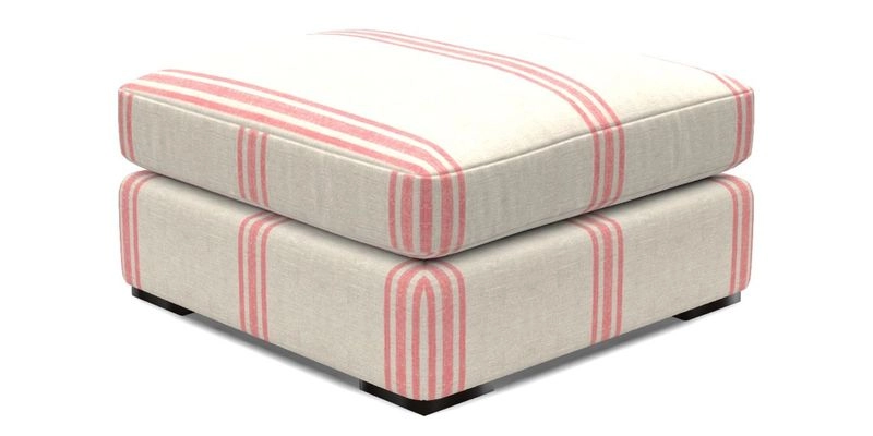 Stockbridge Combi Footstool in Two Tone Plain Biscuit