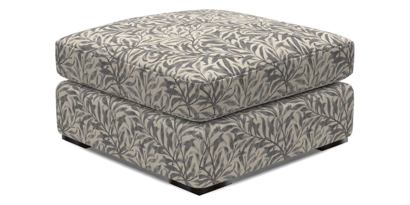 Stockbridge Combi Footstool in Two Tone Plain Biscuit