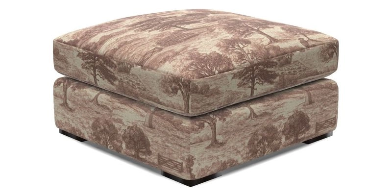 Stockbridge Combi Footstool in Two Tone Plain Biscuit