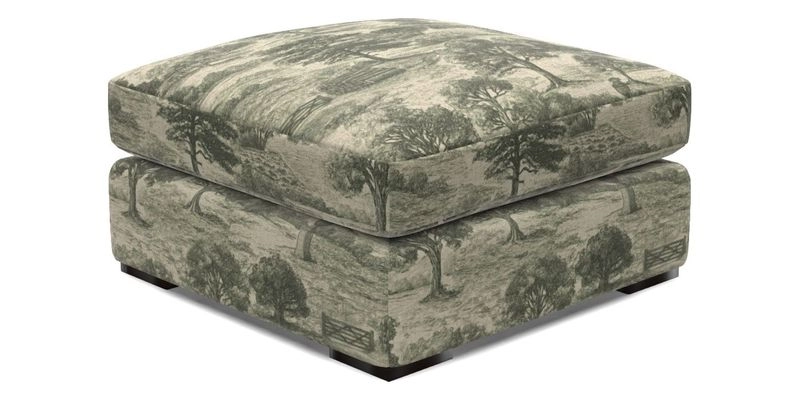 Stockbridge Combi Footstool in Two Tone Plain Biscuit