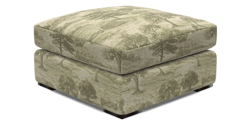Stockbridge Combi Footstool in Two Tone Plain Biscuit