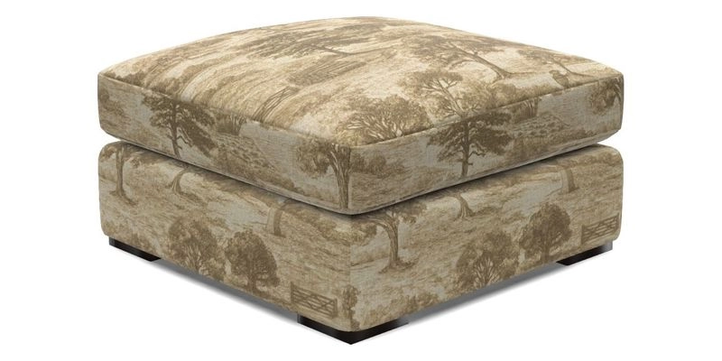 Stockbridge Combi Footstool in Two Tone Plain Biscuit