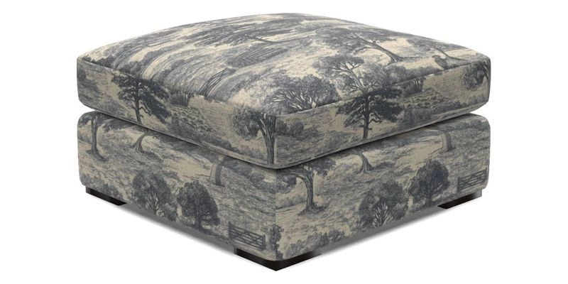 Stockbridge Combi Footstool in Two Tone Plain Biscuit