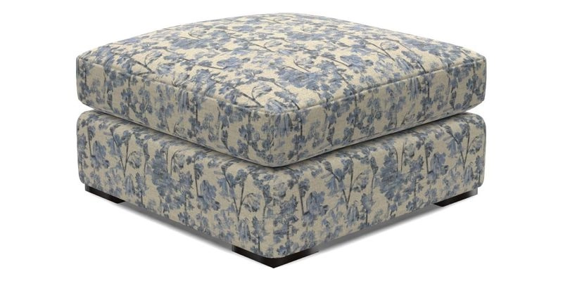 Stockbridge Combi Footstool in Two Tone Plain Biscuit