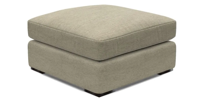 Stockbridge Combi Footstool in Two Tone Plain Biscuit