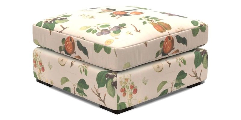 Stockbridge Combi Footstool in Two Tone Plain Biscuit
