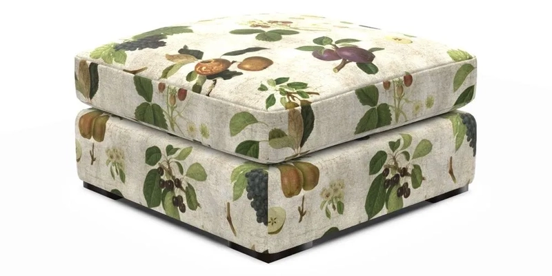 Stockbridge Combi Footstool in Two Tone Plain Biscuit