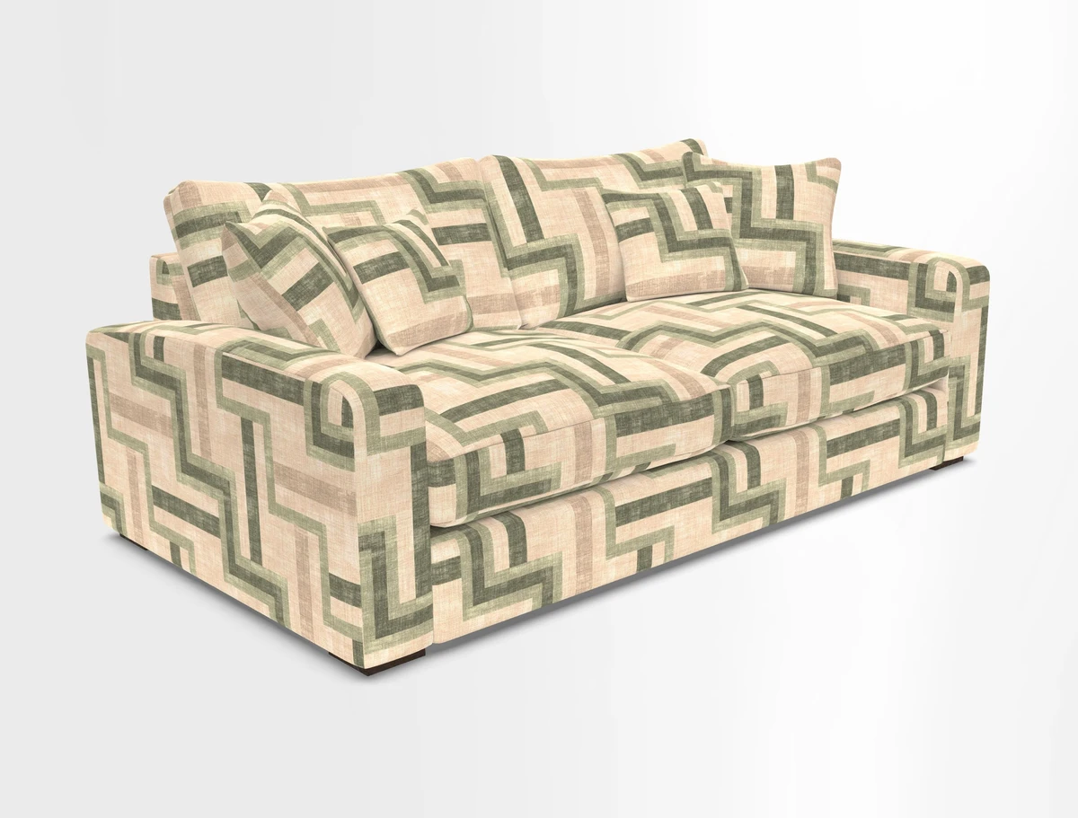 Stockbridge 3 Seater Sofa in Warwick Graf Slate