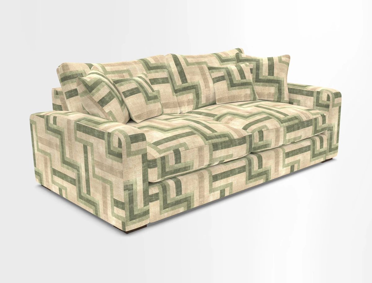 Stockbridge 3 Seater Sofa in Warwick Graf Slate