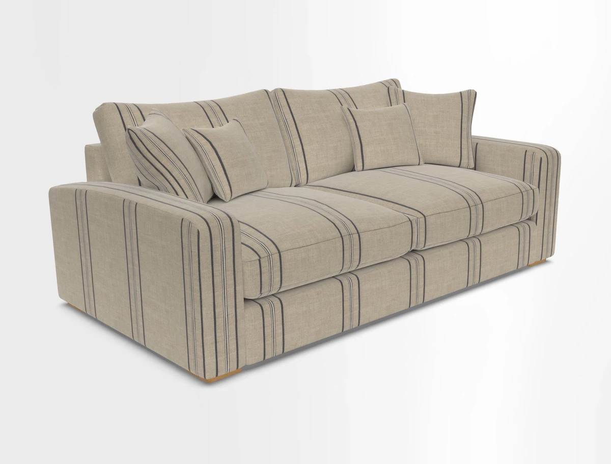 Stockbridge 3 Seater Sofa in Warwick Graf Slate