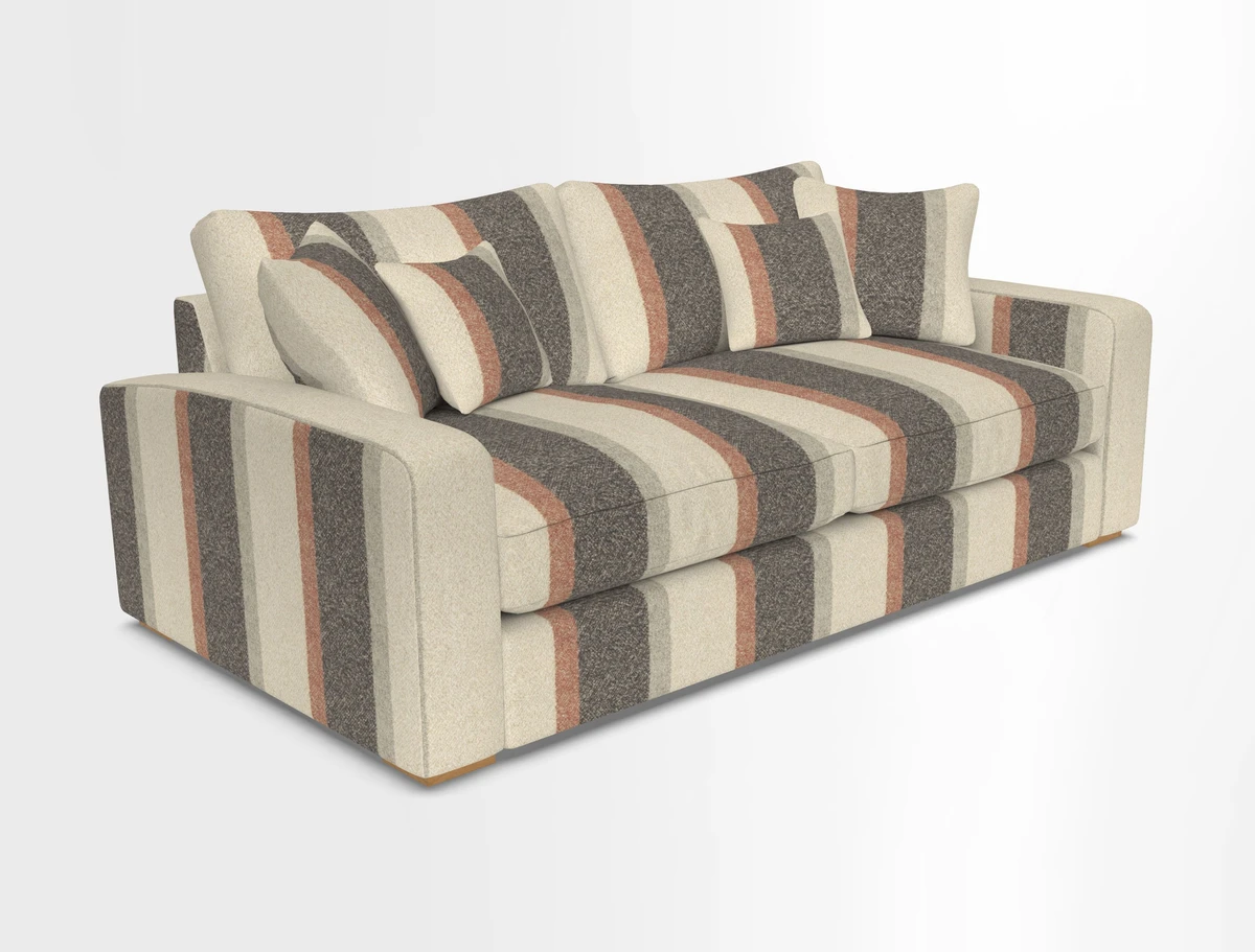 Stockbridge 3 Seater Sofa in Warwick Graf Slate