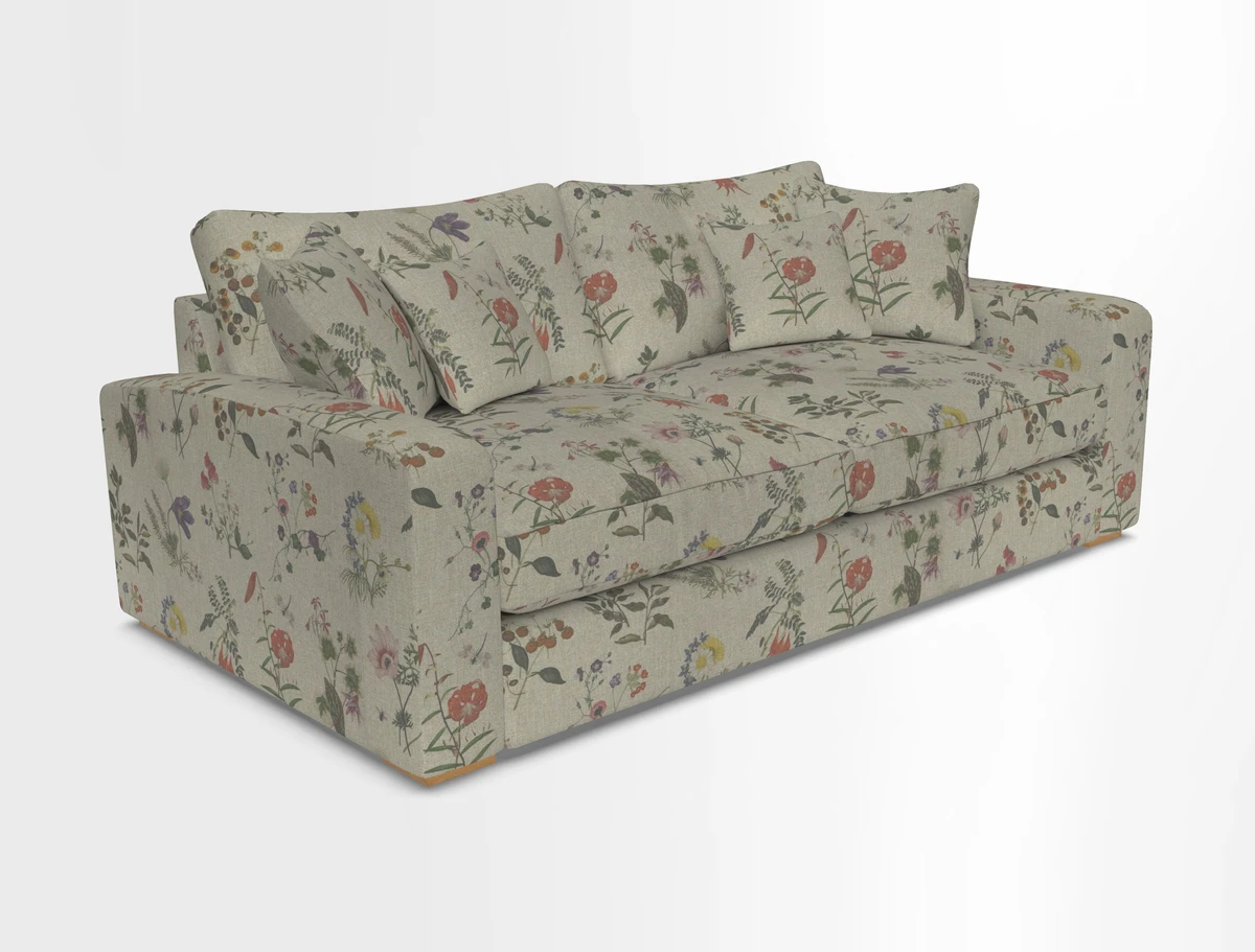 Stockbridge 3 Seater Sofa in Warwick Graf Slate