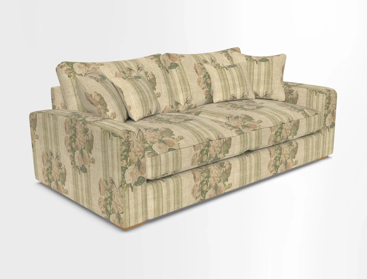 Stockbridge 3 Seater Sofa in Warwick Graf Slate