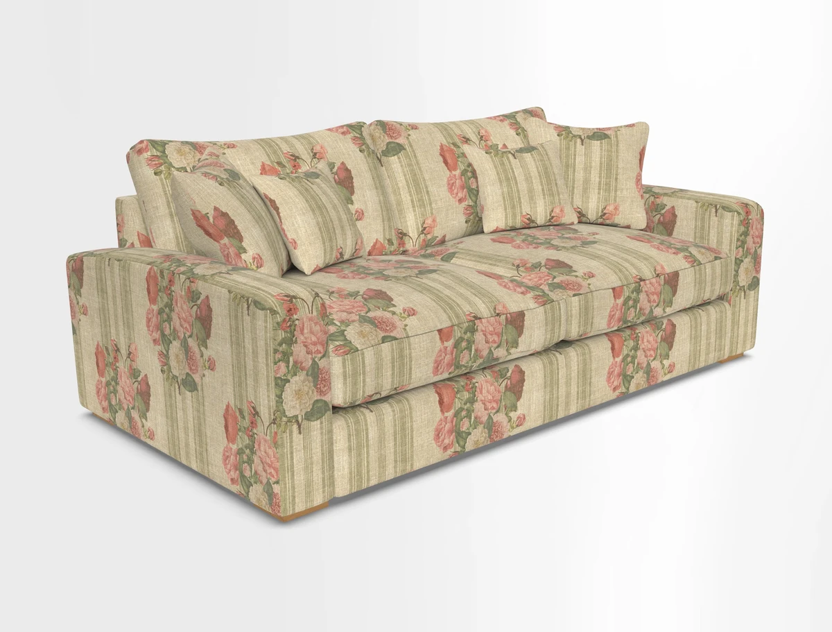 Stockbridge 3 Seater Sofa in Warwick Graf Slate