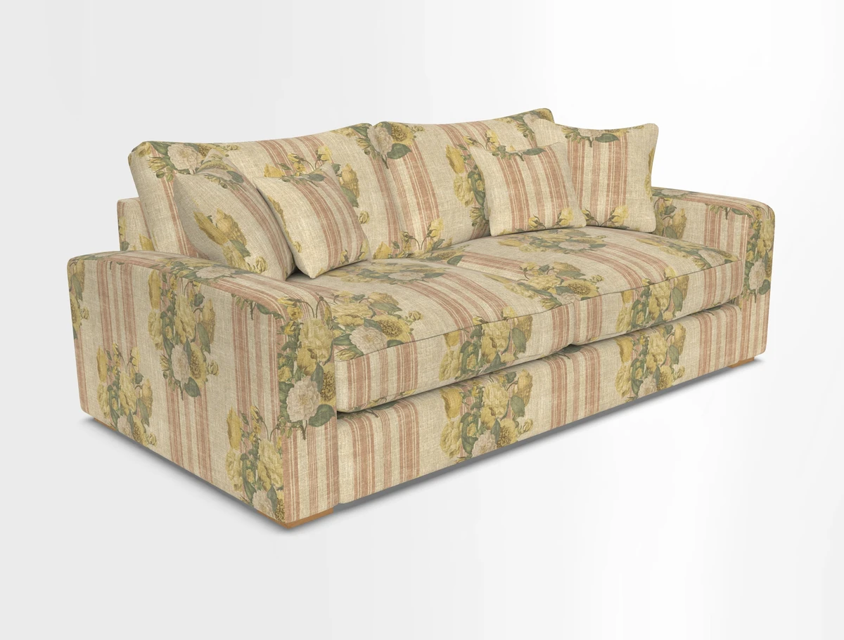 Stockbridge 3 Seater Sofa in Warwick Graf Slate