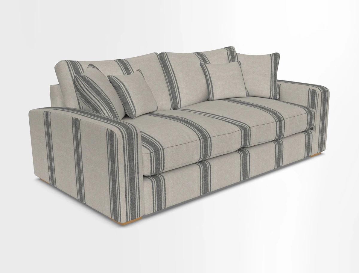 Stockbridge 3 Seater Sofa in Warwick Graf Slate