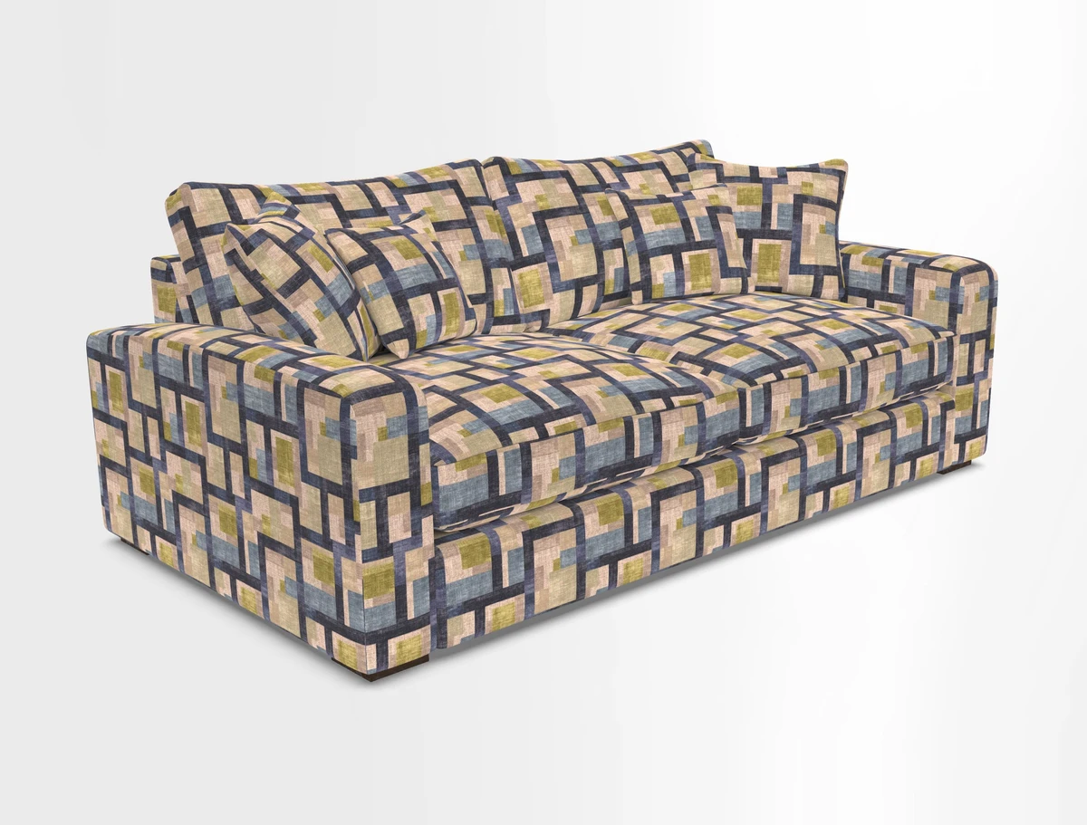 Stockbridge 3 Seater Sofa in Warwick Graf Slate