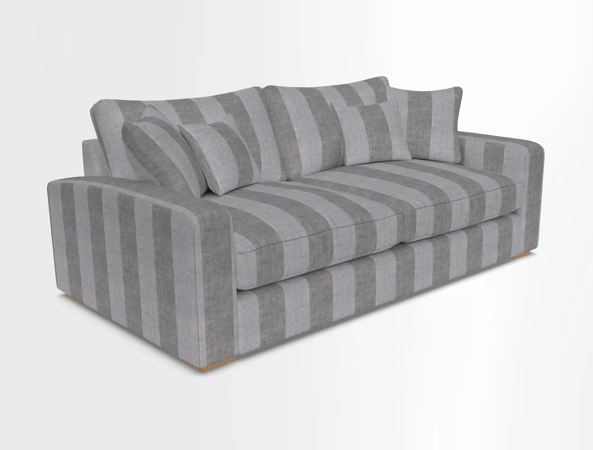Stockbridge 3 Seater Sofa in Warwick Graf Slate