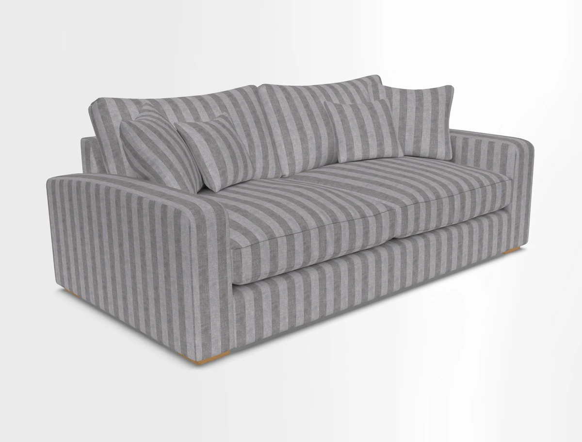 Stockbridge 3 Seater Sofa in Warwick Graf Slate