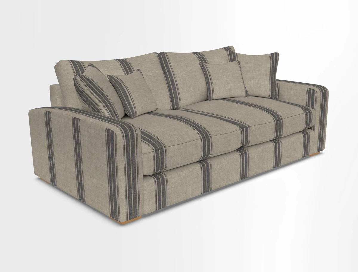 Stockbridge 3 Seater Sofa in Warwick Graf Slate