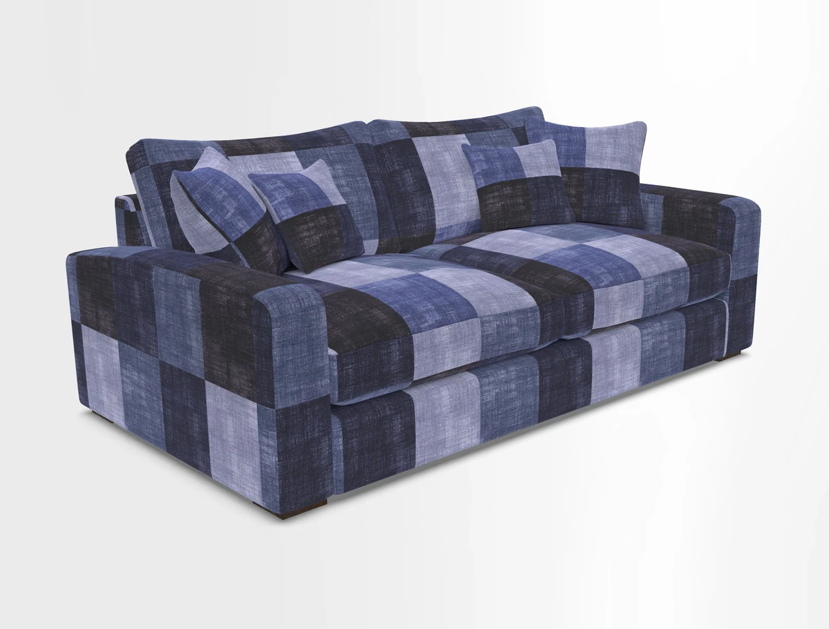 Stockbridge 3 Seater Sofa in Warwick Graf Slate