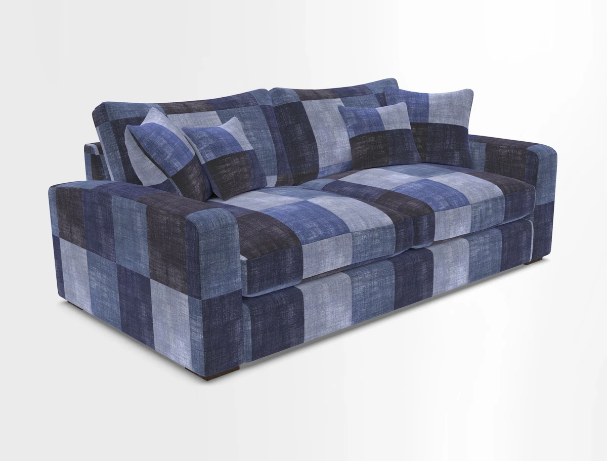 Stockbridge 3 Seater Sofa in Warwick Graf Slate