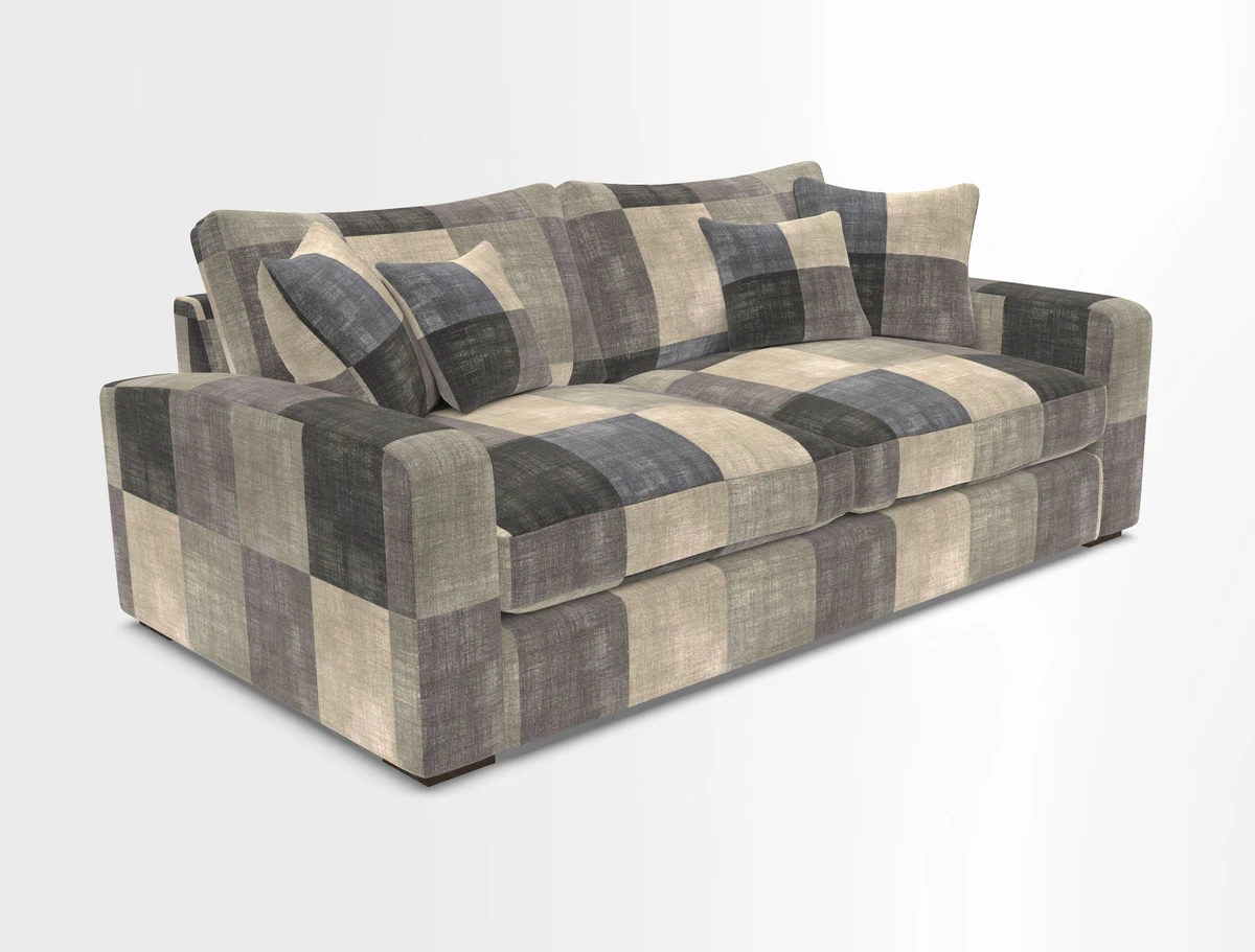 Stockbridge 3 Seater Sofa in Warwick Graf Slate