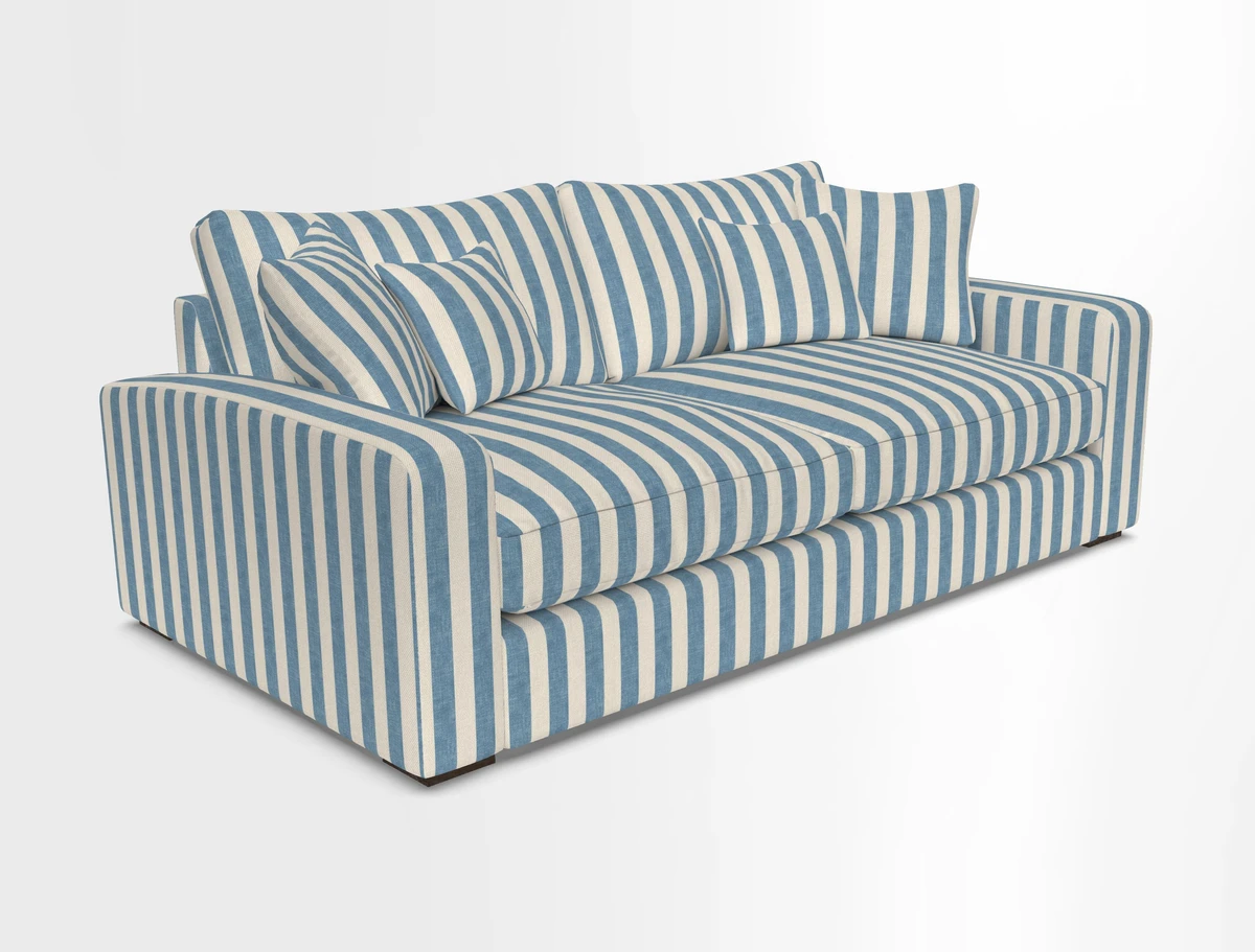 Stockbridge 3 Seater Sofa in Warwick Graf Slate