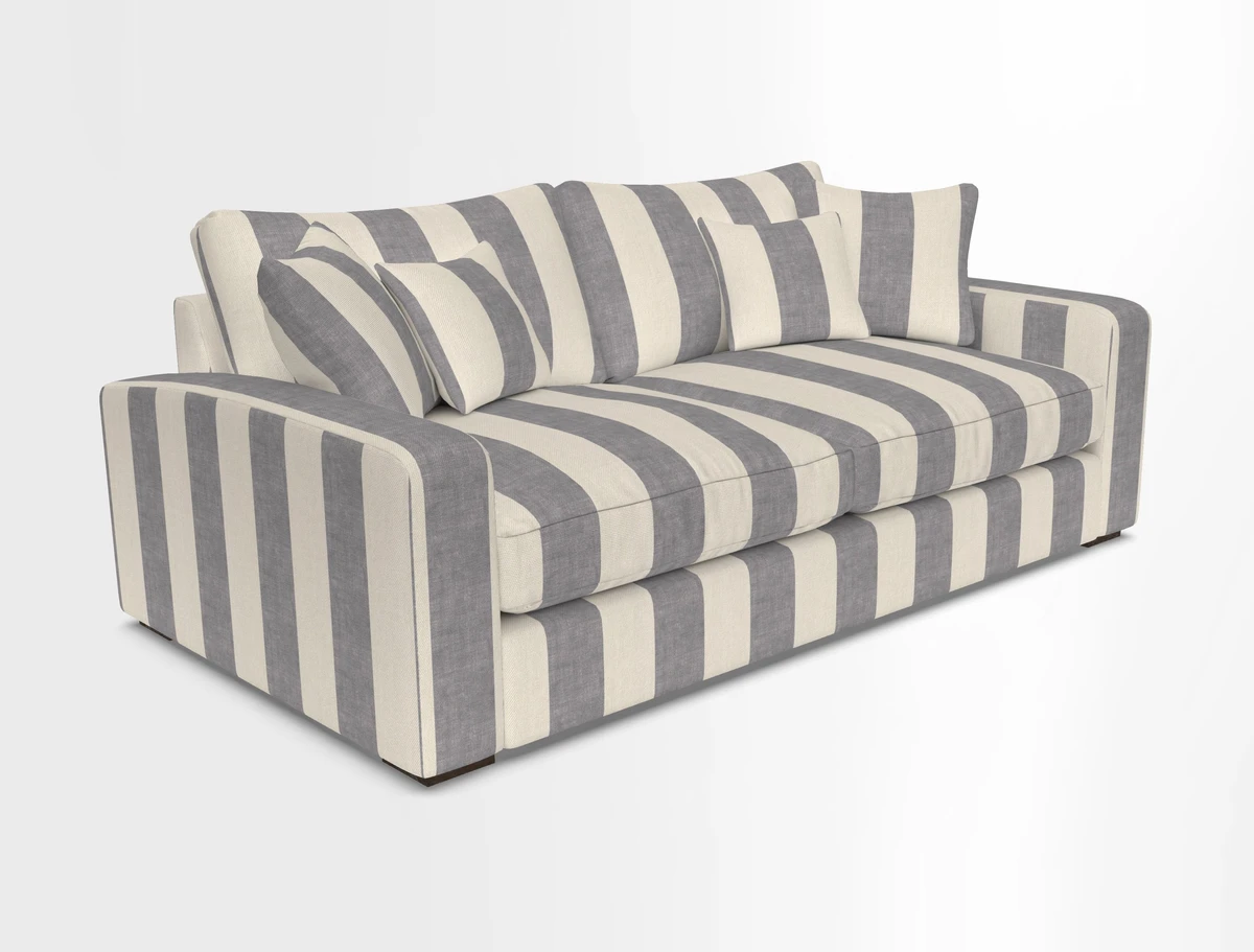Stockbridge 3 Seater Sofa in Warwick Graf Slate