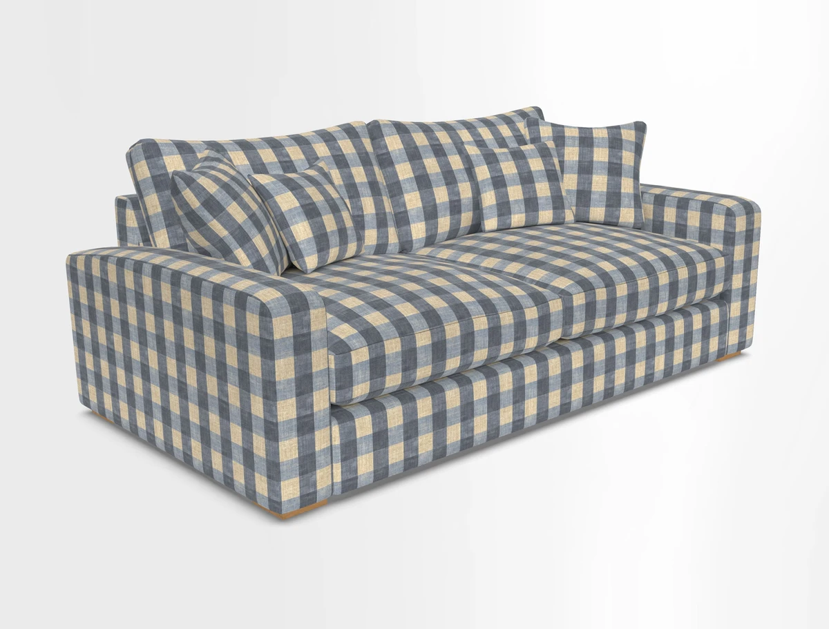 Stockbridge 3 Seater Sofa in Warwick Graf Slate