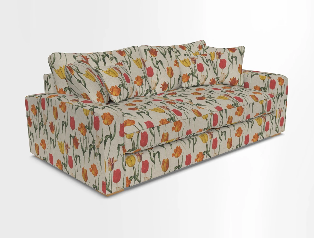 Stockbridge 3 Seater Sofa in Warwick Graf Slate