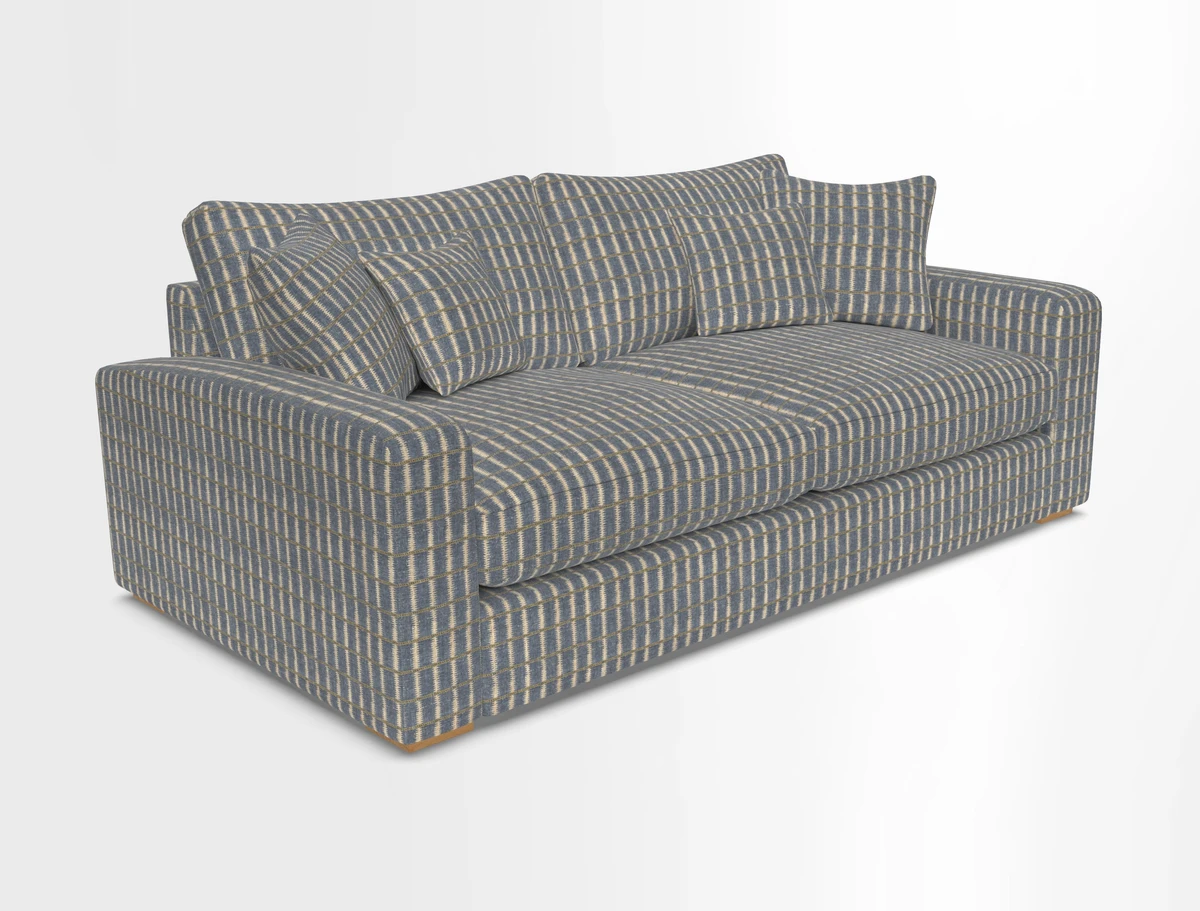 Stockbridge 3 Seater Sofa in Warwick Graf Slate
