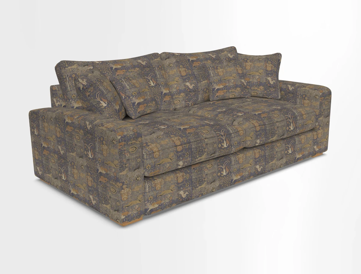 Stockbridge 3 Seater Sofa in Warwick Graf Slate