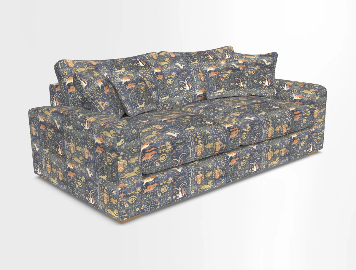 Stockbridge 3 Seater Sofa in Warwick Graf Slate