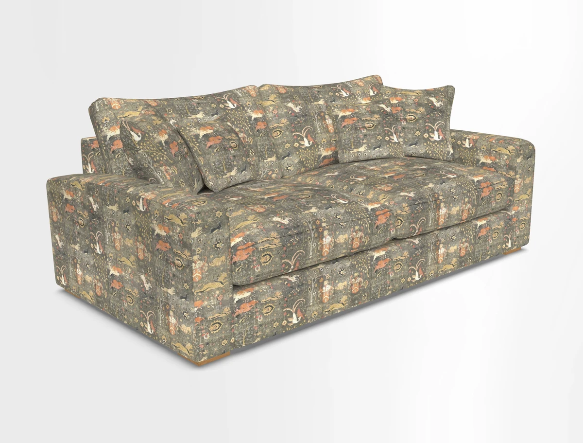 Stockbridge 3 Seater Sofa in Warwick Graf Slate