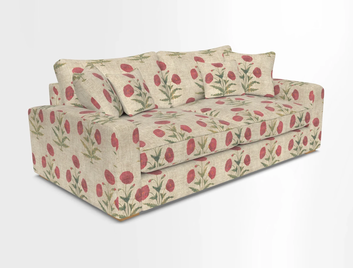 Stockbridge 3 Seater Sofa in Warwick Graf Slate