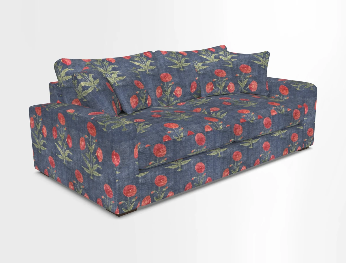 Stockbridge 3 Seater Sofa in Warwick Graf Slate