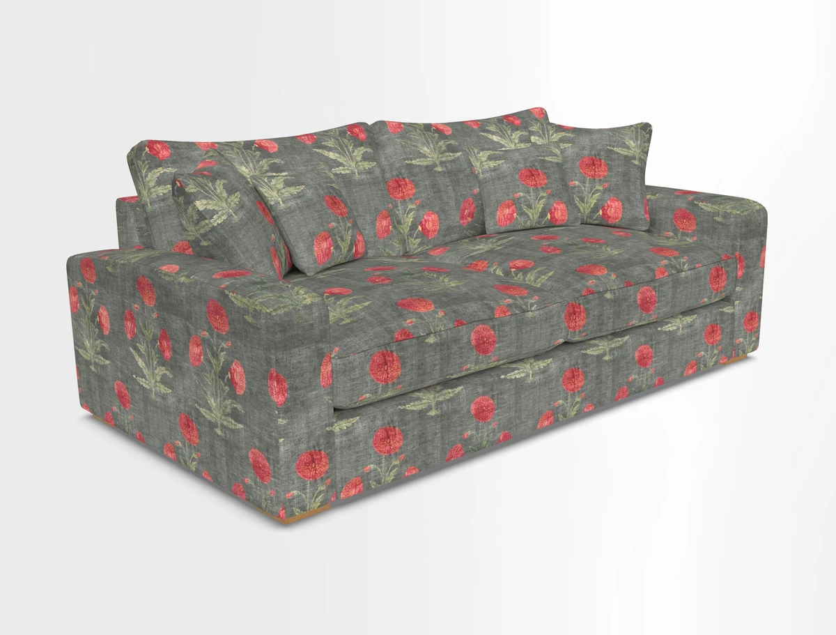 Stockbridge 3 Seater Sofa in Warwick Graf Slate