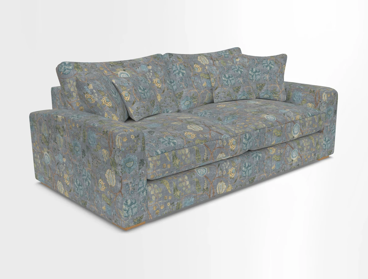 Stockbridge 3 Seater Sofa in Warwick Graf Slate
