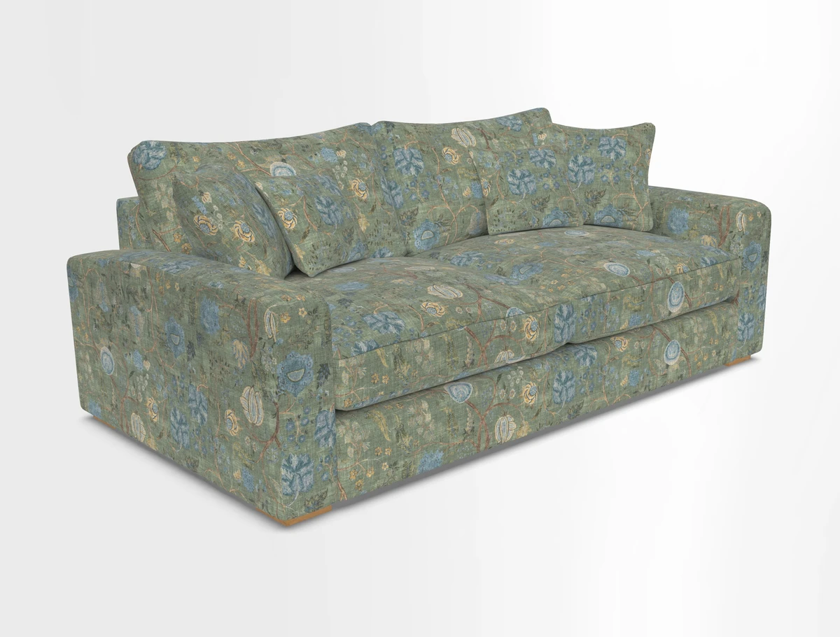 Stockbridge 3 Seater Sofa in Warwick Graf Slate