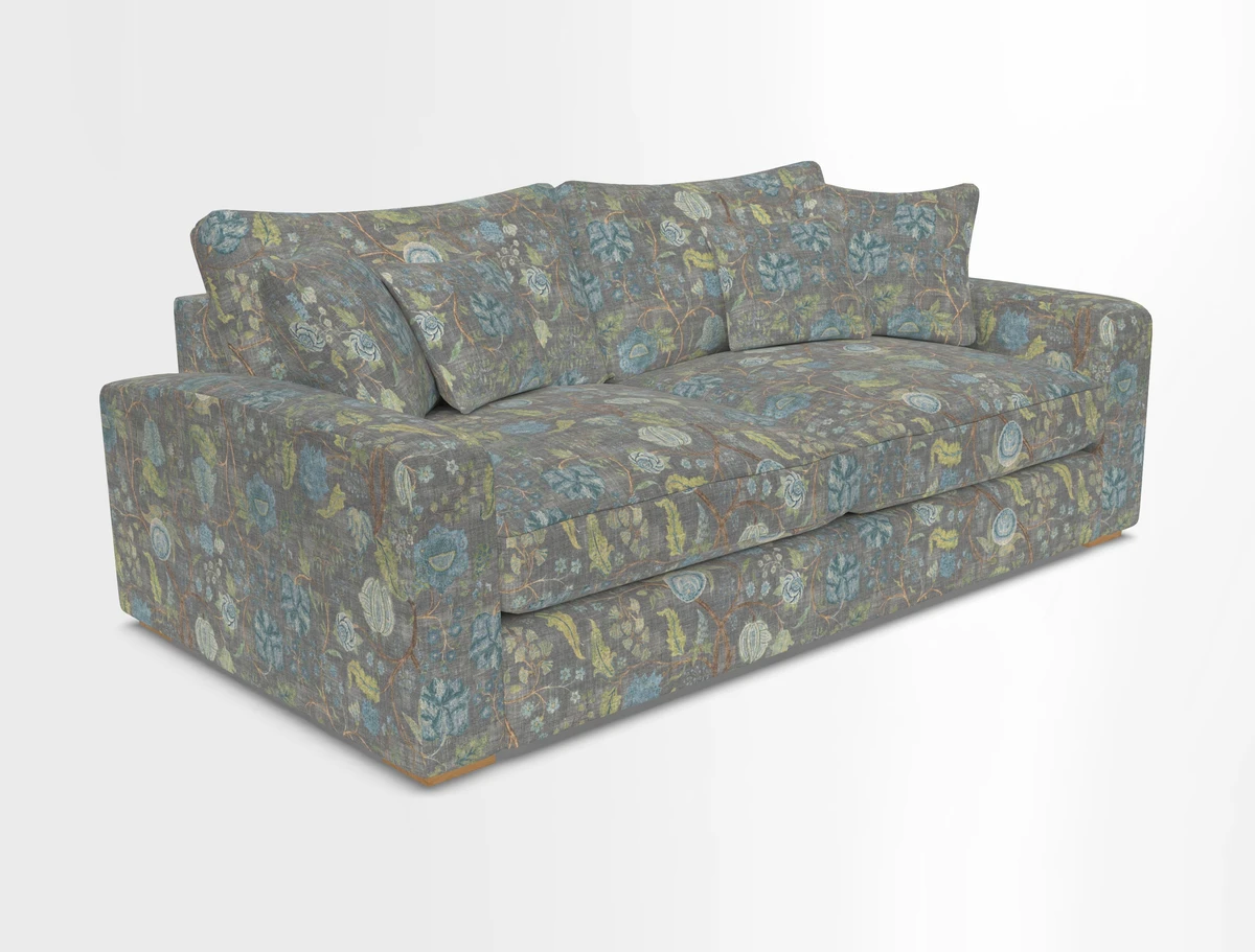 Stockbridge 3 Seater Sofa in Warwick Graf Slate