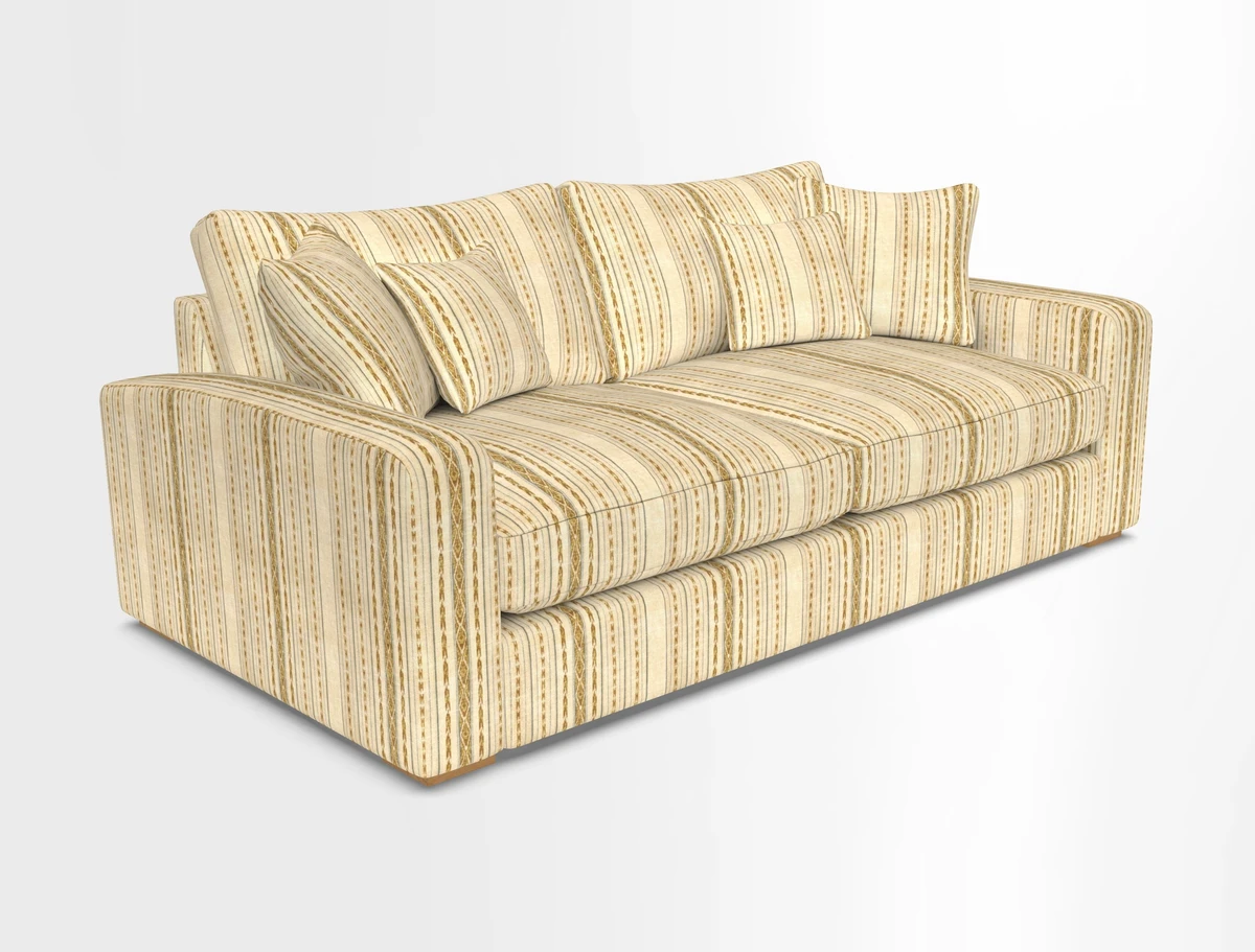 Stockbridge 3 Seater Sofa in Warwick Graf Slate