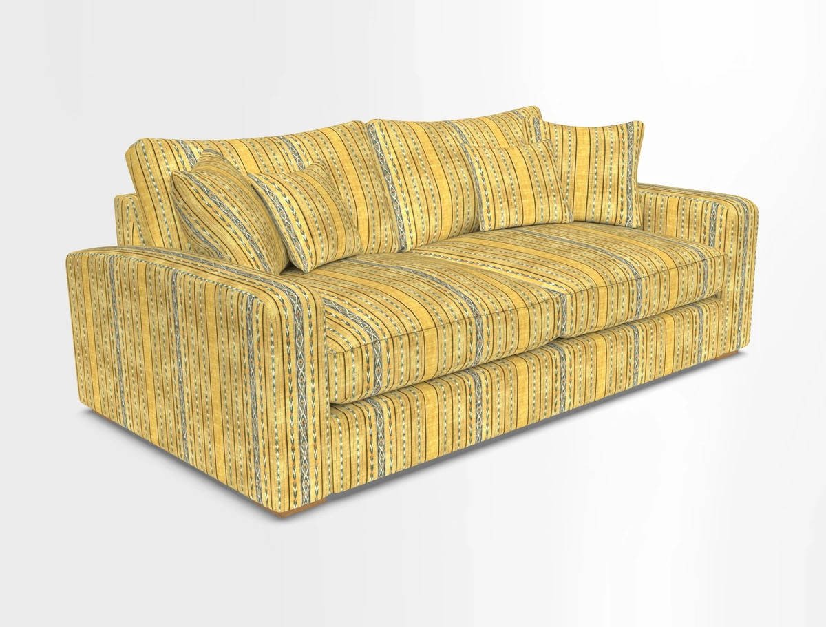 Stockbridge 3 Seater Sofa in Warwick Graf Slate