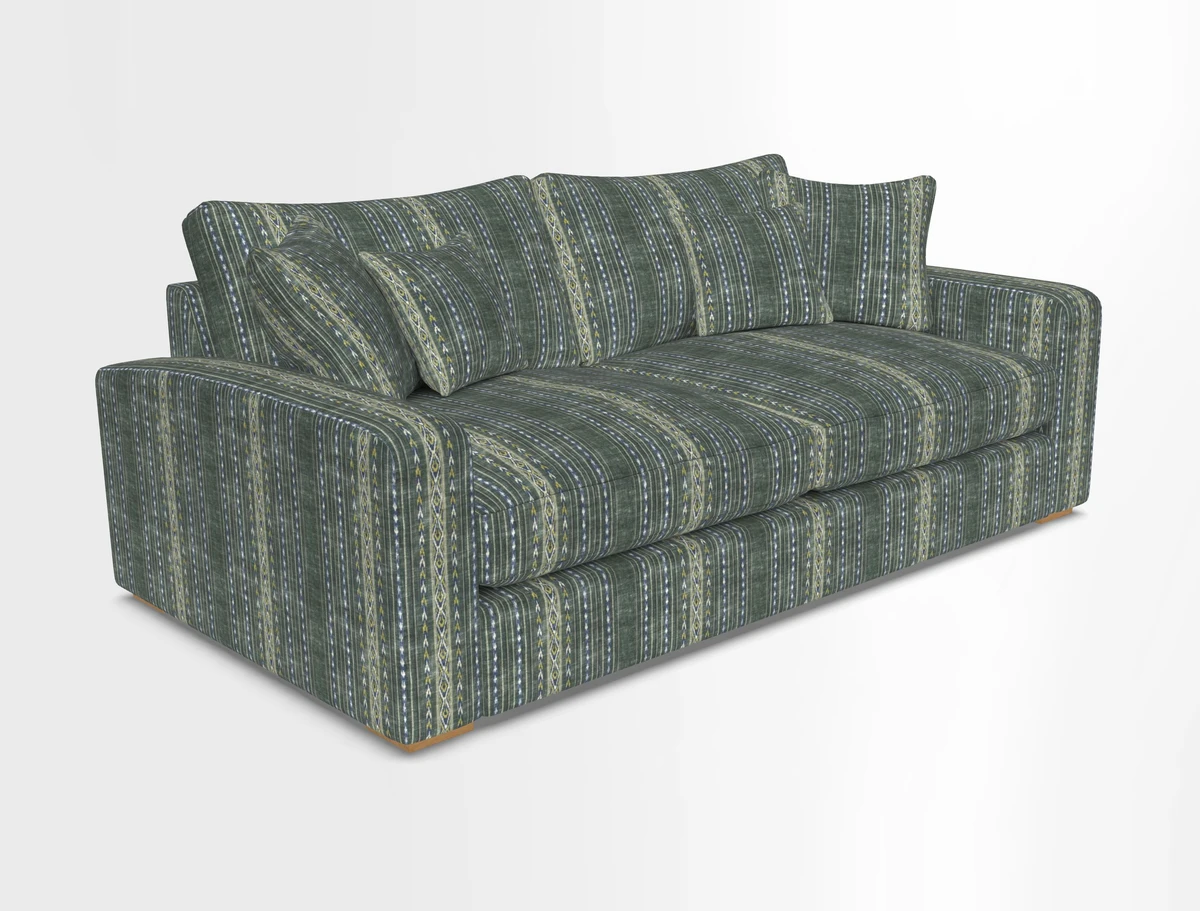 Stockbridge 3 Seater Sofa in Warwick Graf Slate