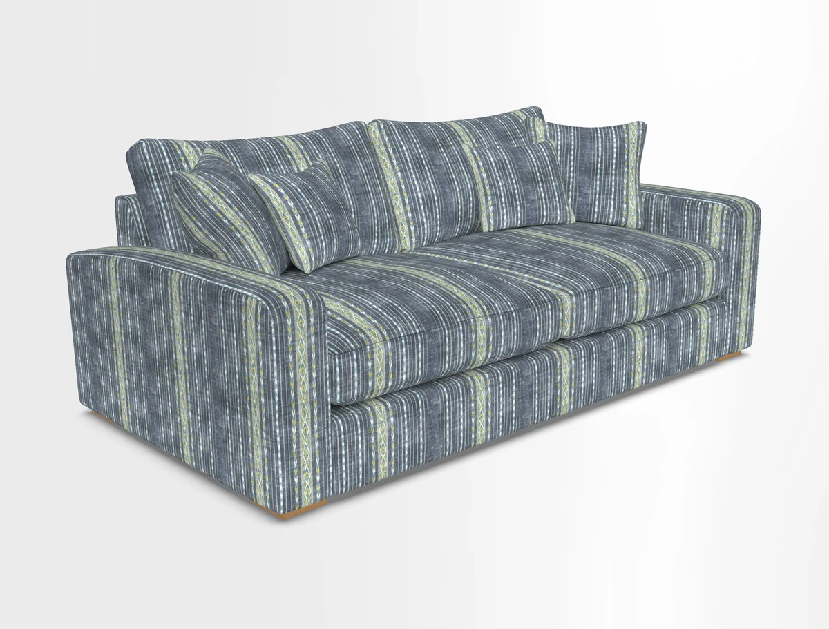 Stockbridge 3 Seater Sofa in Warwick Graf Slate